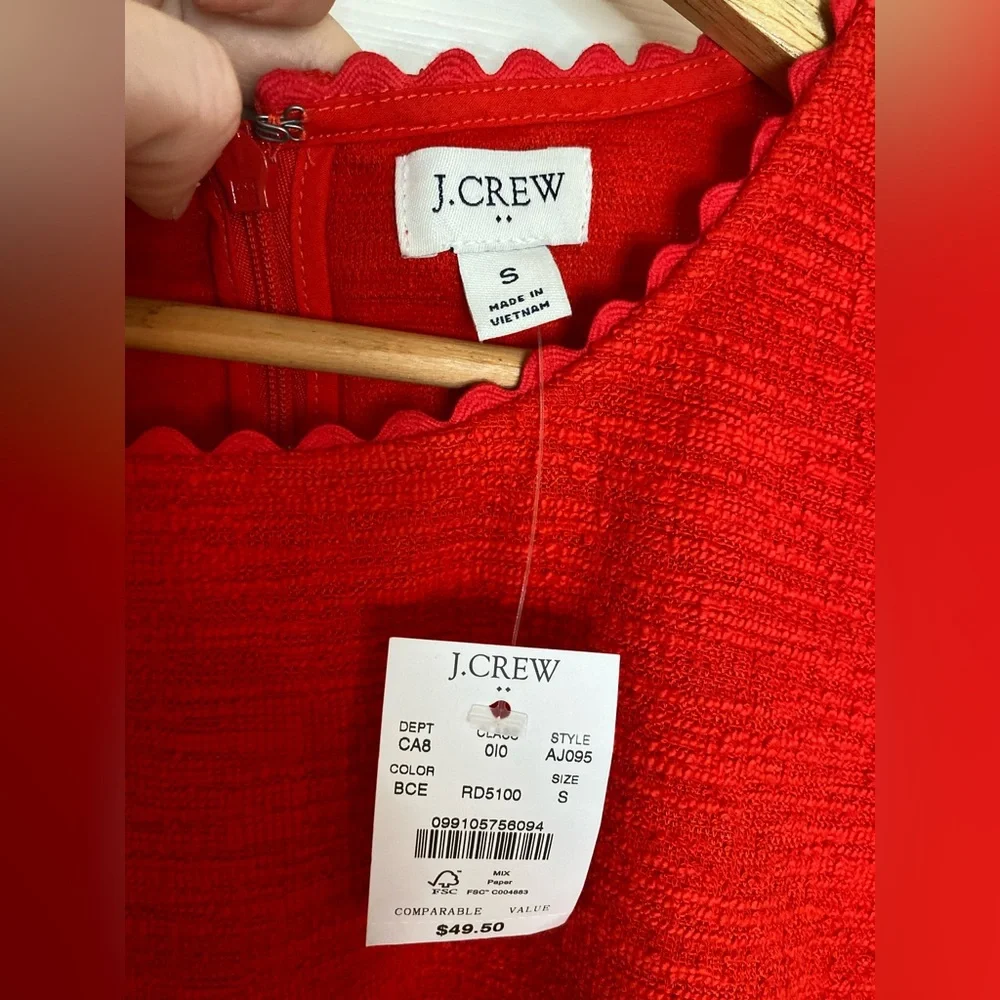 J. Crew | NWT Small Red‎ Sleeveless Textured Blouse